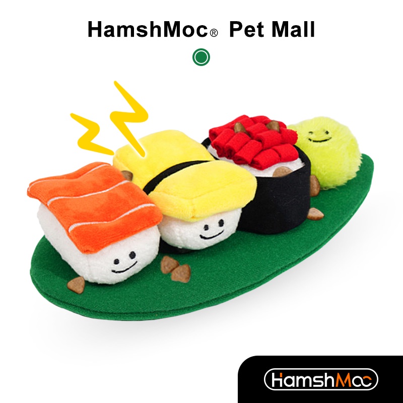 HamshMoc Plush Dog Puzzle Toys IQ Sniffing Training Dog Snuffle Mat Soft Food Bowl Feeding Mat Foraging Interactive Feeder Game Squeaky Stress Relief