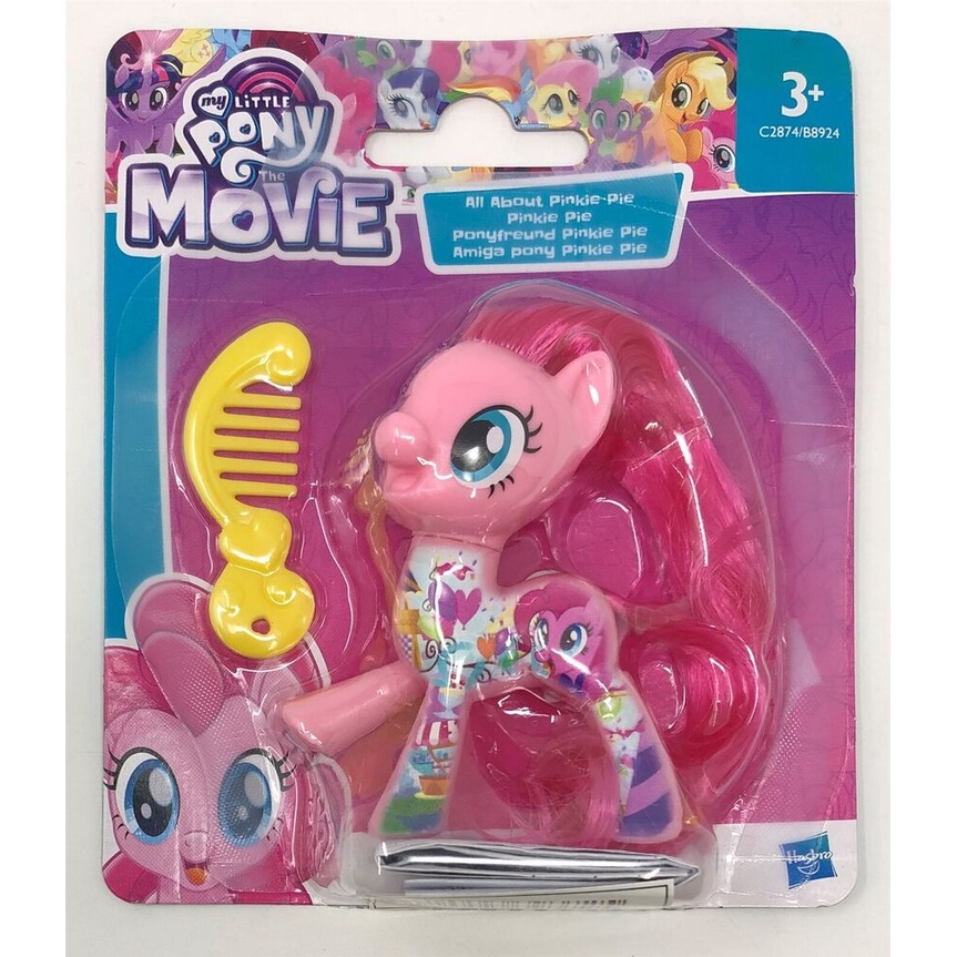 ตุ๊กตาฟิกเกอร์ My Little Pony The Movie All About Pinkie Pie พร้อมหวี ของเล่นสําหรับเด็ก C2874