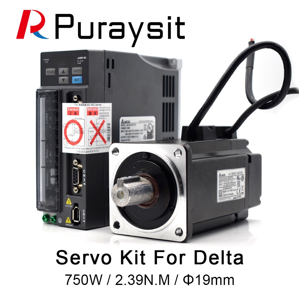 HB Puraysit Servo มอเตอร์ชุด B2 Series 750W ASD-B2-0721-B ECMA-C20807RS ECMA-C20807SS 2.39N.M 5.1A พ