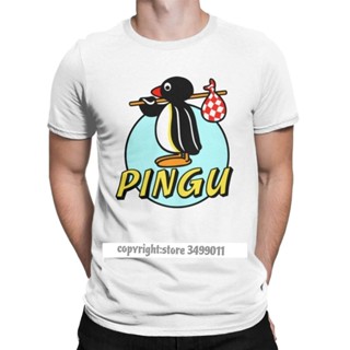 เสื้อยืด ผ้าฝ้าย พิมพ์ลายการ์ตูนเพนกวิน NUT Pingu Meme 90s สไตล์เรโทร พรีเมี่ยม แฟชั่นสําหรับผู้ชายS-5XL