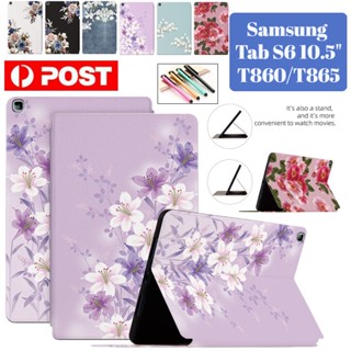 เคสหนัง ฝาพับ ลายการ์ตูนน่ารัก กันกระแทก สําหรับ Samsung Galaxy Tab S6 10.5 SM-T860 SM-T865