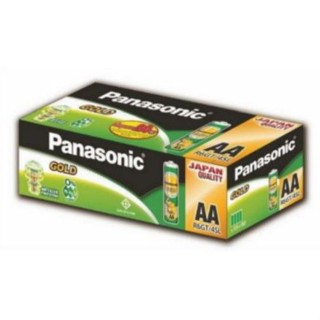 ถ่าน พานาโซนิค ขนาด AA-สองเอ แพ็คละ4ชิ้น บรรจุ 10แพ็ค/กล่อง +++PANASONIC GOLD AA 1.5V รุ่น R6GT/4SLM+++ ถ่าน