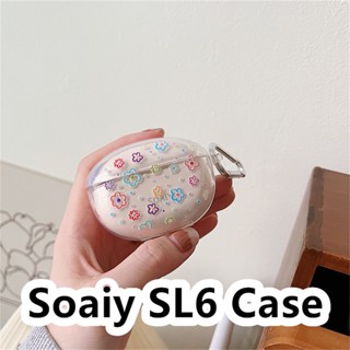 【จัดส่งรวดเร็ว】เคสหูฟัง แบบนิ่ม แบบใส ลายการ์ตูน สําหรับ Soaiy SL6