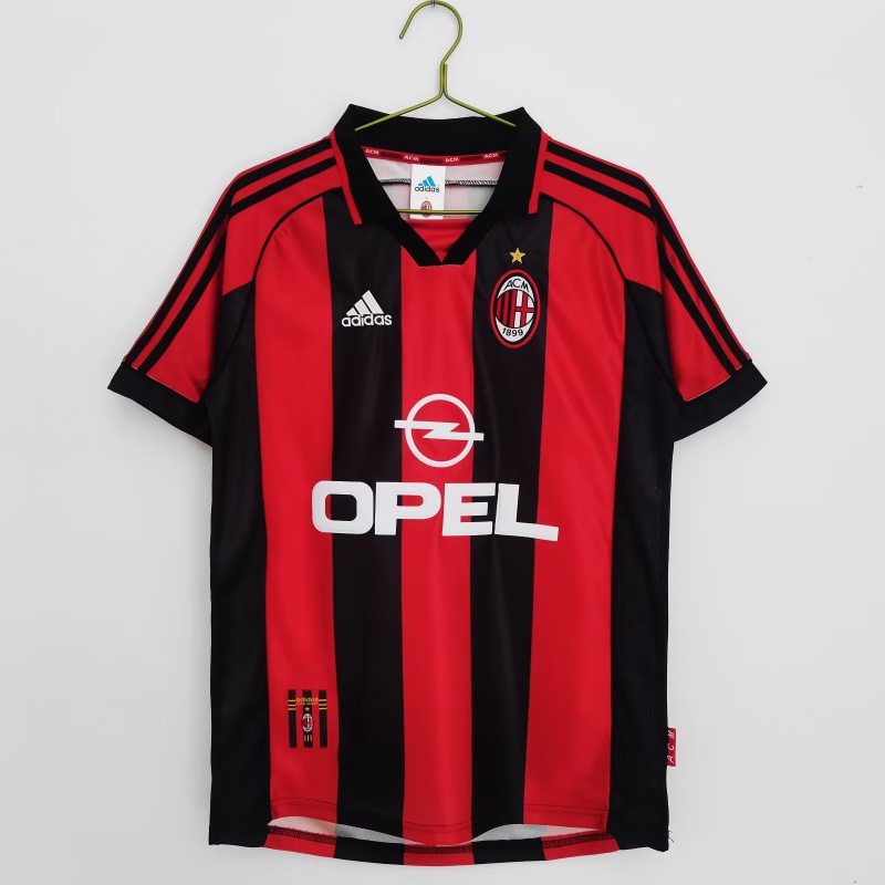 เสื้อกีฬาแขนสั้น ลายทีมชาติฟุตบอลชั้นนํา AC Milan 1998 99 AC แห้งเร็ว สไตล์เรโทร สําหรับผู้ชาย ไซซ์ 