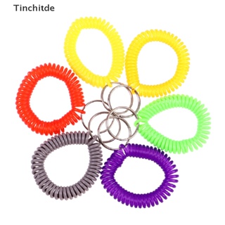 [Tinchitde] 10pcs Multipurpose Stretchable Wristband Keychain Spring Flexible Spiral Elastic Band Bracelet Key Holder Ring For Sauna Gym Outdoor Sports Hair Rings [Preferred]