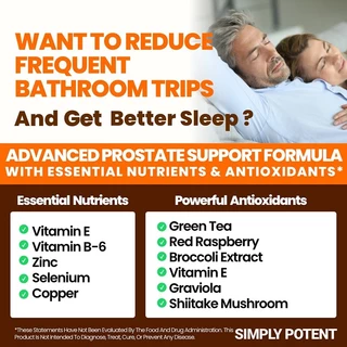 ต่อมลูกหมากของผู้ชาย - ผสม Saw Palmetto Beta-Sitosterol, Pygeum Africanum Zinc และสารต้านอนุมูลอิสระ