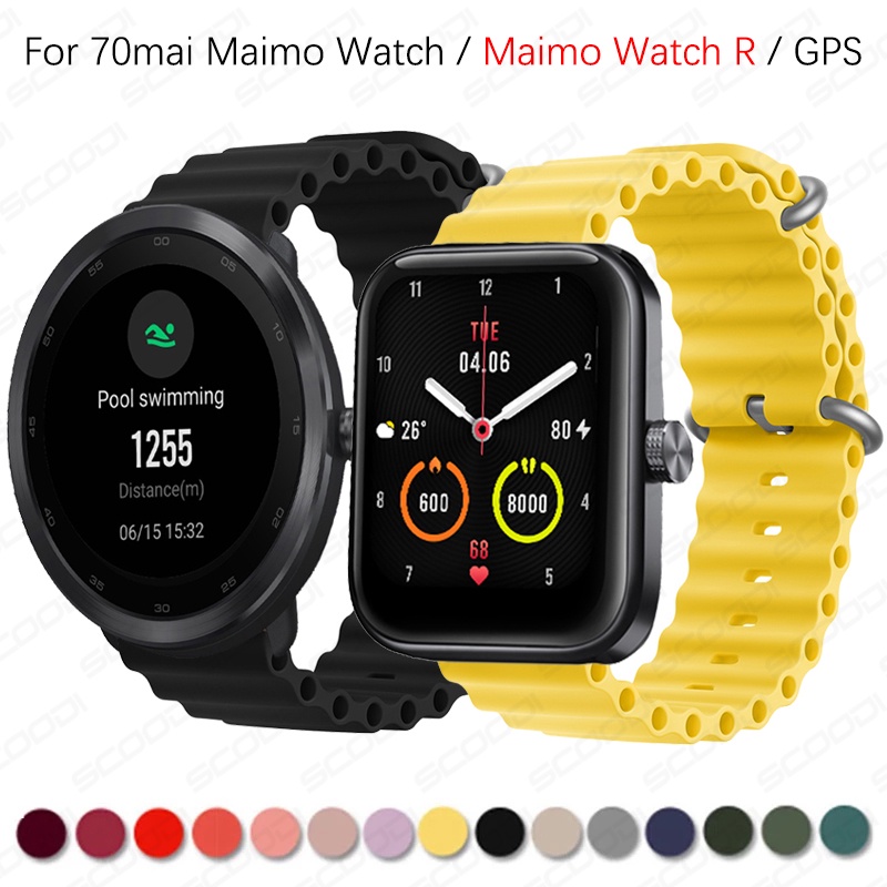 สายนาฬิกาข้อมือซิลิโคน สําหรับ 70mai Maimo Watch Maimo Watch R GPS Smart Watch
