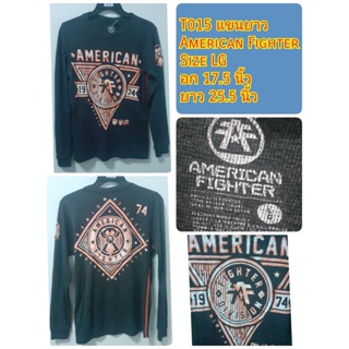 T015 เสื้อยืดแขนยาว American Fighter Size LG อก 17.5 นิ้ว ยาว 25.5 นิ้ว