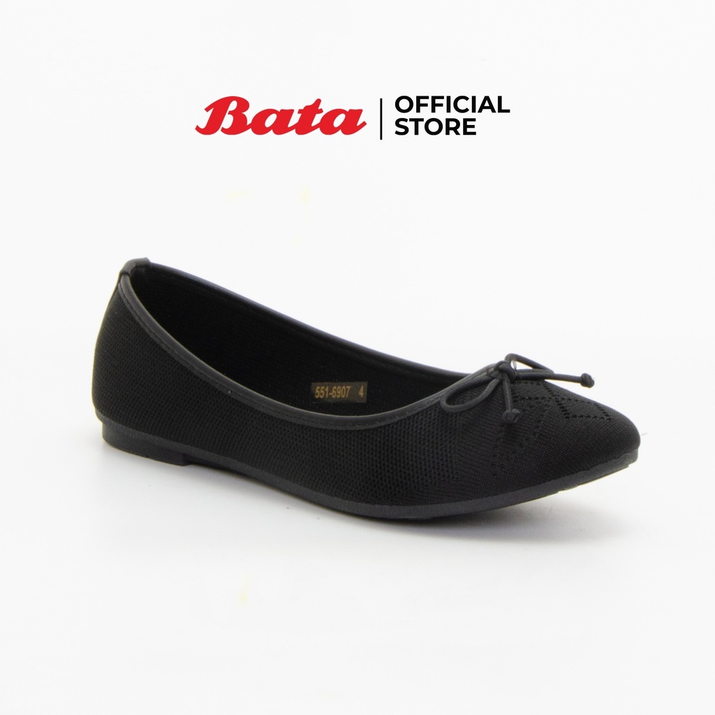 🔹ขายด่ว☀️Bata Women's Ballerina Flats รองเท้าบัลเล่ต์แฟลตสำหรับผู้หญิง รุ่น Betty สีดำ 5516907