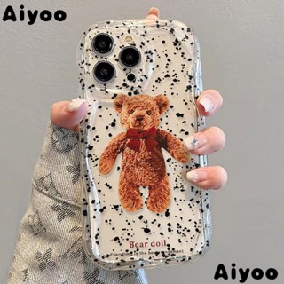 ✅เคสโทรศัพท์มือถือ แบบใส สําหรับ Iphone 7 14 8p 11Qu xs12 เคสโทรศัพท์มือถือนิ่ม แบบใส กันกระแทก ลายหมี Muppet สําหรับ Apple promax13 Cream xr