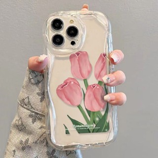 ✅เคสโทรศัพท์มือถือแบบนิ่ม ใส กันกระแทก ลายดอกทิวลิป สําหรับ iPhone 14 13promax 12 11 7 8p xsxr