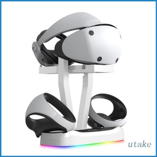 Utakee แท่นชาร์จจอยสติ๊ก สําหรับ PS VR2 พร้อมไฟแสดงผลเกมแพด