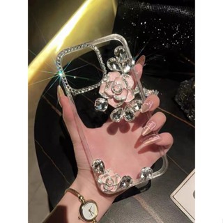 เคสโทรศัพท์มือถือ ประดับเพชรเทียม คริสตัล กลิตเตอร์ 3D พร้อมกระจก หรูหรา สําหรับ iPhone 14ProMax 14Max 13ProMax 13 12 ProMax 12 11 X Max 8P