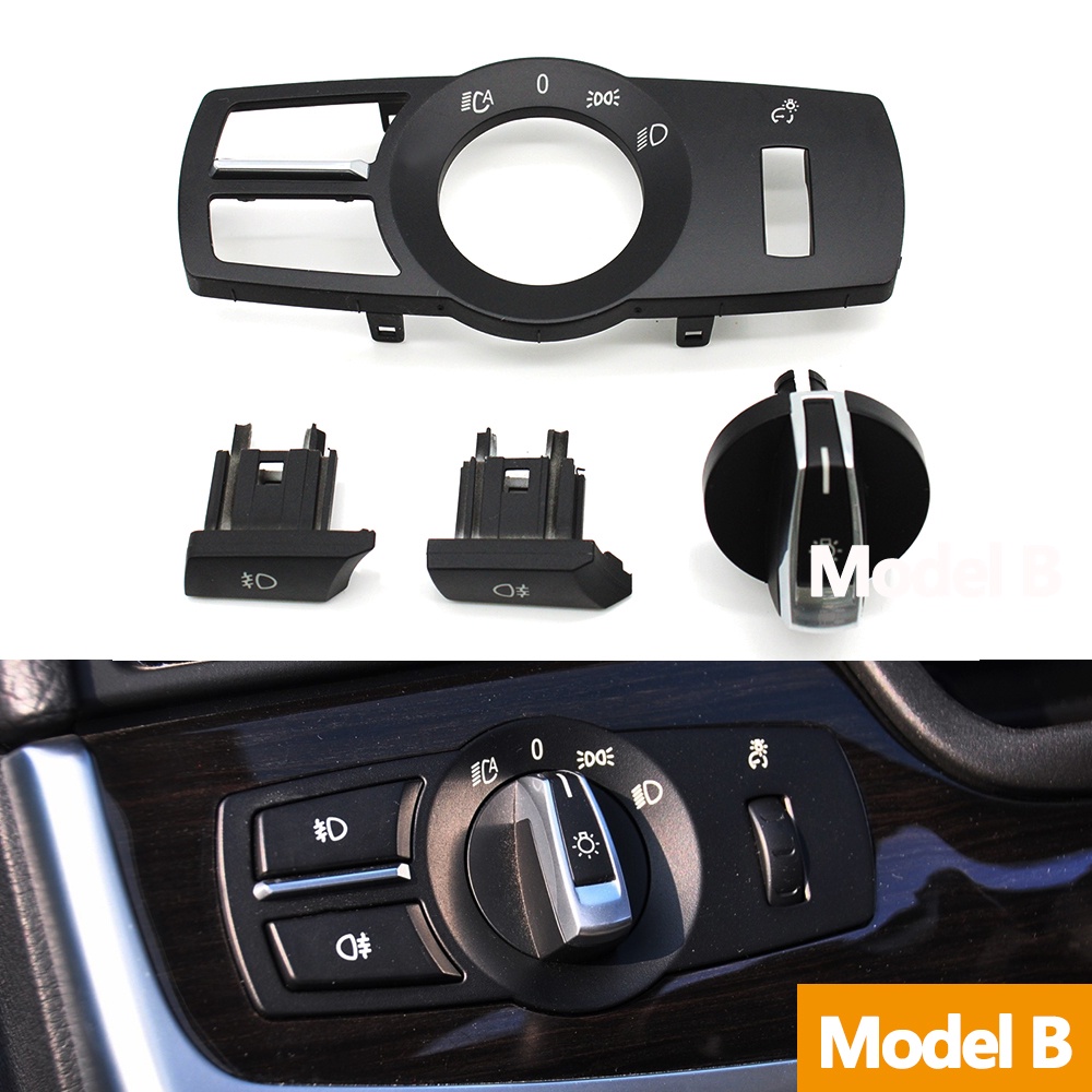 ฝาครอบปุ่มสวิตช์ไฟหน้ารถยนต์ สําหรับ BMW 5 Series 5GT 6S 7S X3 X4 F10 F11 F07 F06 F01 F25 F26 ราคา ถูกที่สุด ดีลบีเคเค แกลเลอรีภาพที่ 5