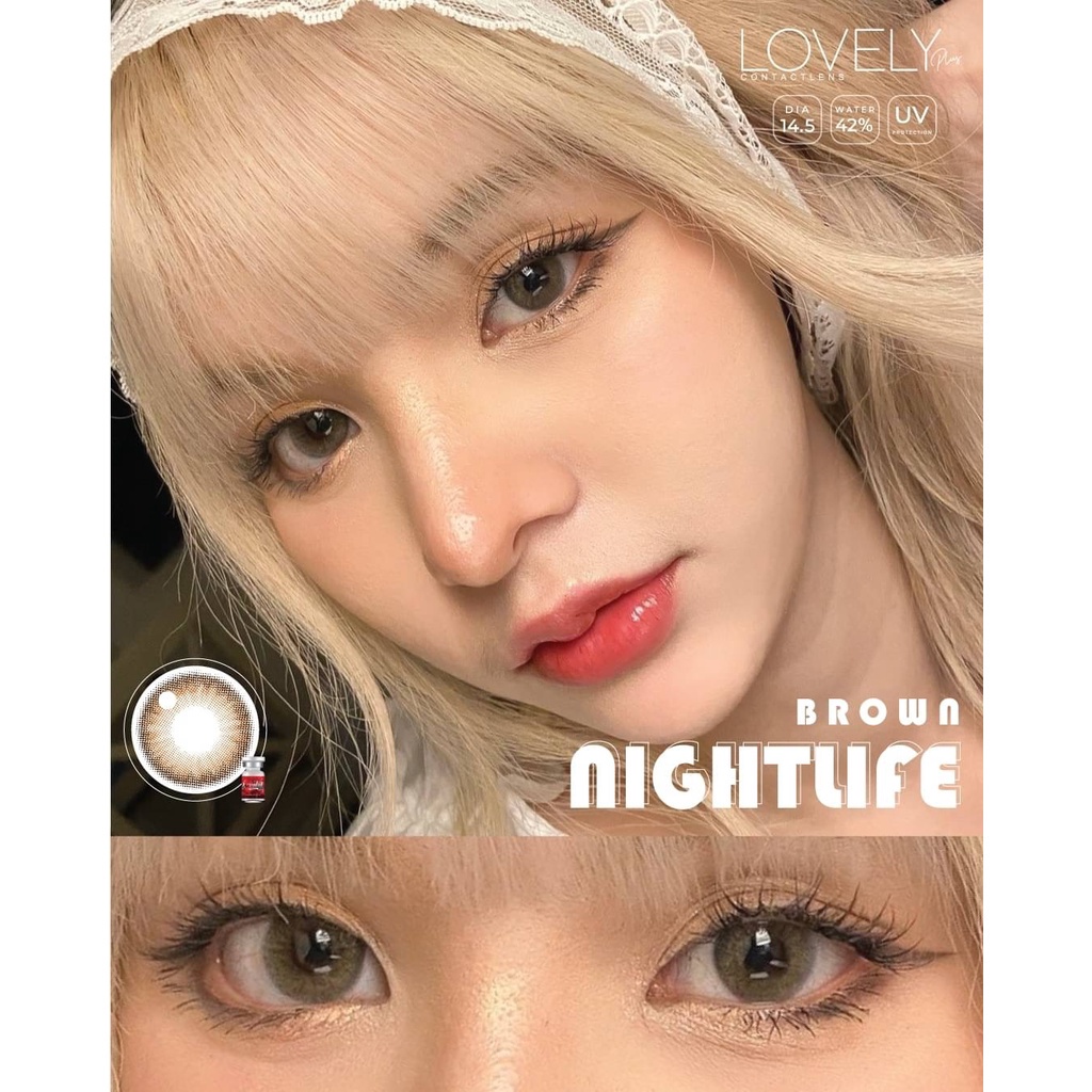 🔥คอนแทคเลนส์✨ขนาดมินิ✨ Night life (Lovelylens)