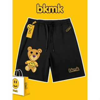 กางเกงขาสั้นลําลอง ผ้าฝ้าย ทรงหลวม ลาย BKMK bears แฟชั่นฤดูร้อน สําหรับคู่รัก