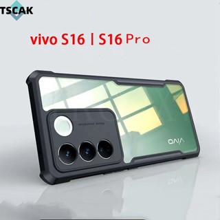 สําหรับ Vivo S16 Pro V27 Pro Y100 เคสหรูหรา กันกระแทก อะคริลิคใส กันชน ซิลิโคนใส ฝาหลัง