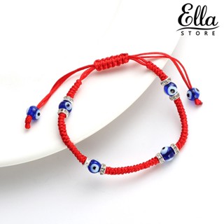 Ellastore123 สร้อยข้อมือถักเปีย ใส่สบาย ลายสัญลักษณ์นําโชค สําหรับคู่รัก