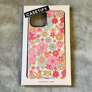 Casetify X เคสซิลิโคนนิ่ม ลายดอกไม้ สีขาว สําหรับ IPhone 14 13 Pro MAX 12 Pro MAX 11 Pro MAX XS MAX XR X 7 8 Plus