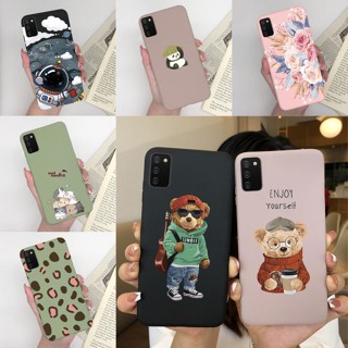 ใหม่ เคสโทรศัพท์มือถือ ซิลิโคนนิ่ม กันกระแทก ลายการ์ตูนหมีน่ารัก แฟชั่น สําหรับ Samsung Galaxy A02S M02S F02S 6.5 นิ้ว