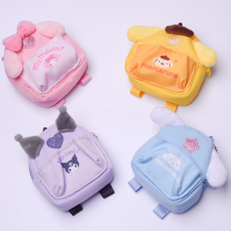 SANRIO กระเป๋าใส่เหรียญ หูฟัง ลาย My Melody Pom Pom Purin ขนาดเล็ก สําหรับตกแต่งกลางแจ้ง
