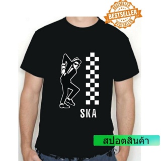 ขายFlash Man เสื้อยืดดำ เสื้อยืดลําลอง แขนสั้น คอกลม พิมพ์ลาย Skaman Ref1 Scooter Ska Vespa Lambretta Bike ดีไซน์ใหม่（S-