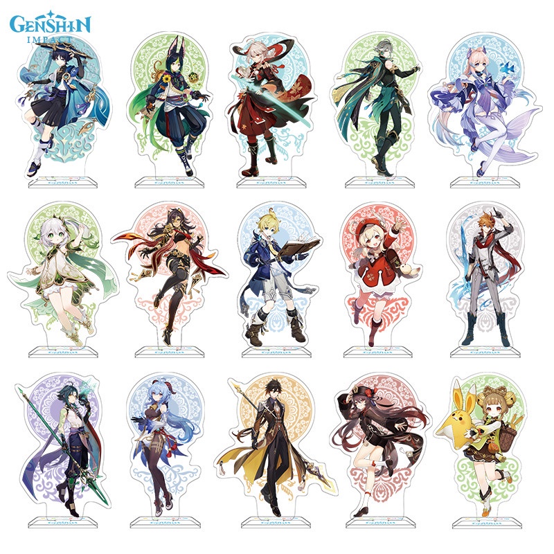 Genshin impact อะคริลิคขนาดใหญ่ 16 ซม.รุ่น Scaramouche Hutao Xiao Yae Miko Kazuha Ayaka Action Figur