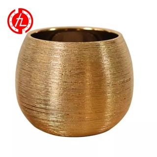 Ceramic Plant Pot Planter Unique Gold-Plated Creative Flower Pot Succulent Flowerpot Flower Vase Plant Pot