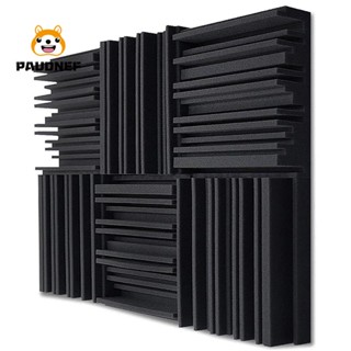 24Pcs Studio Acoustic Foam Panels Soundproof Sponge Drum KTV Room Absorption Treatment Polyurethane Wall Sound Foam Pad