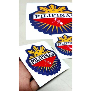 Pilipinas สติกเกอร์ไวนิล กันน้ํา พร้อมเอฟเฟคกลิตเตอร์ 8 นิ้ว 3 นิ้ว