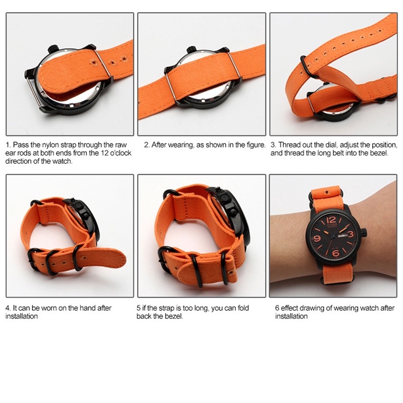 สายนาฬิกาข้อมือไนล่อนถัก 20 มม. 22 มม. 20 สี สไตล์ทหาร นาโต กีฬา สําหรับผู้หญิง ผู้ชาย