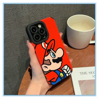 เคสไอโฟน 11 8พลัส ไอโฟน 11 Pro max เคสโทรศัพท์มือถือแบบนิ่ม กันกระแทก ลายมาริโอ้ สีแดง สําหรับ iphone 11PRO max 14 Promax 11 12 13 7 8plus se2020 X XR Xs Max 12 pro max 13 pro max