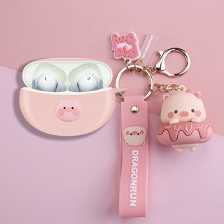 OPPO Enco Air2 Pro Case Cartoon piggy plush briquette keychain pendant OPPO Enco Air2 Pro silicone soft case protective cover Shockproof case protective cover Cartoon Stitch pendant OPPO Enco Air2 Pro Cover soft case