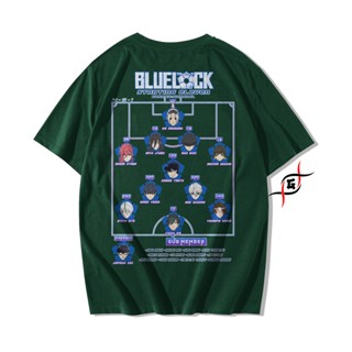 ป่าเสื้อยืด ผ้าฝ้าย พิมพ์ลายอนิเมะ Genryu Blue Lock Bluelock Eleven Final Team Yoichi Isagi Seishiro Nagi Ego 24s(S-5XL)