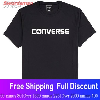 ผ้าฝ้ายแท้ Converseเสื้อยืดกีฬา ¤Converse TShirt ใหม่คุณภาพ Update T แฟชั่นครึ่งแขนเสื้อ SLIM FIT Cotton เสื้อแ_01