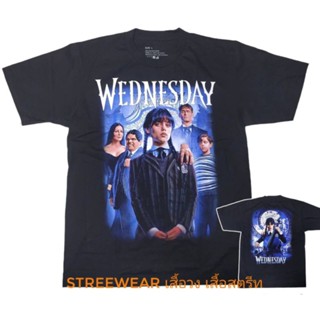 [S-5XL] เสื้อยืดwednesday เสื้อหนังwednesday