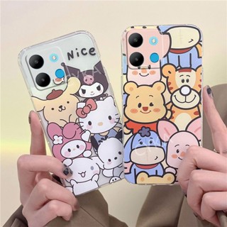 เคสโทรศัพท์มือถือนิ่ม แบบใส กันกระแทก ลายการ์ตูนน่ารัก สําหรับ Infinix Smart7 InfinixSmart7