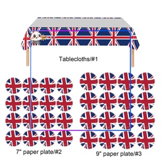 ❉ดีที่สุด❉ ผ้าปูโต๊ะ แจ็คกระดาษ ลาย UK England British Great Britain Union สําหรับครบรอบ 70 ปี