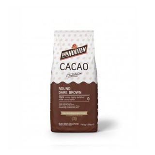 VAN HOUTEN ROUND DARK BROWN ผงโกโก้ Van Houten ( &lt;1% COCOA BUTTER ) ขนาด 750 g