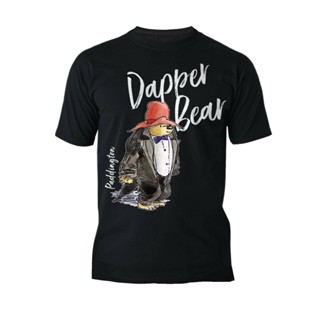 [S-5XL] เสื้อยืด ลาย Paddington Bear Stay Dapper สําหรับผู้ชาย (สีดํา)