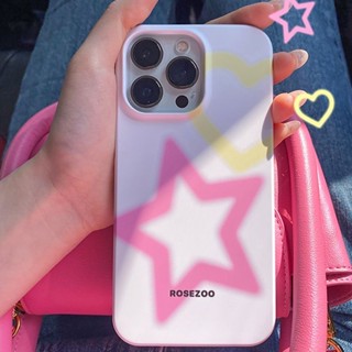 เคสโทรศัพท์มือถือซิลิโคน กันกระแทก ลายดาว สีชมพู สําหรับ iPhone 14 13 11 12Promax X XR XS 7plus 8plus 11Promax