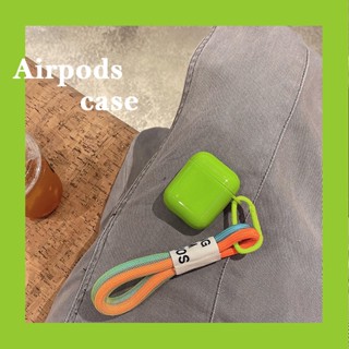 ใหม่ เคสป้องกันหูฟัง แบบนิ่ม เรืองแสง สีเขียว สไตล์เกาหลี สําหรับ Apple airpods pro 2nd 3rd 1