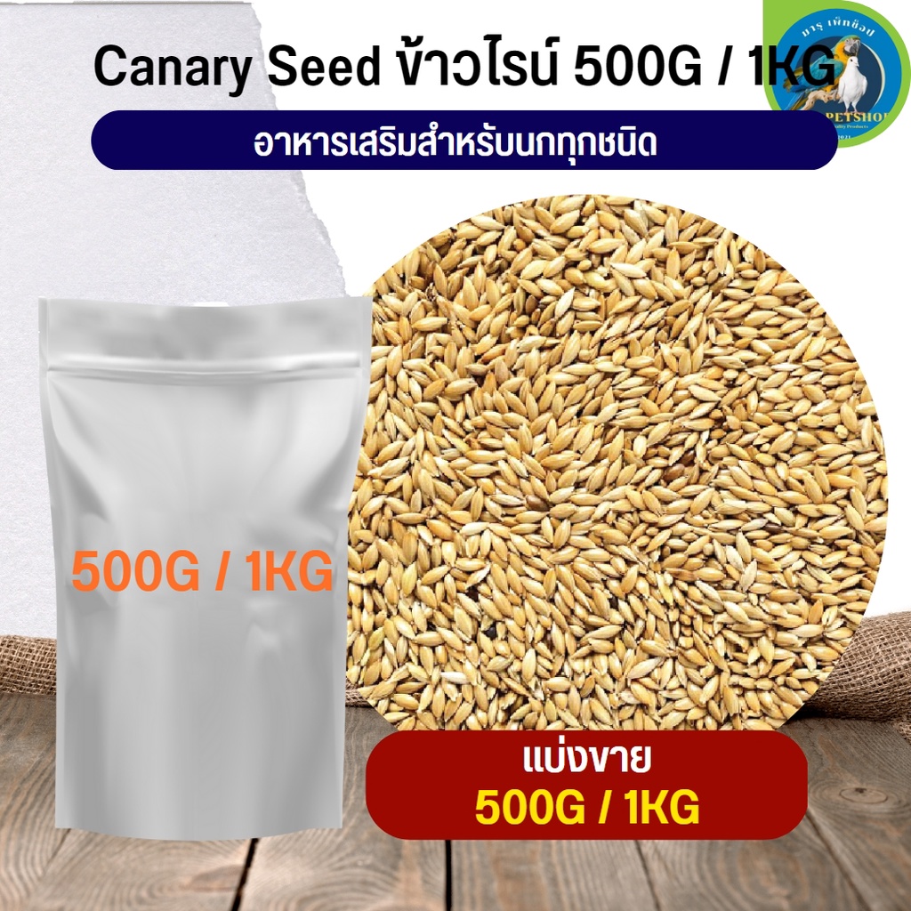 ข้าวไรย์ canary seed อาหารสัตว์ อาหารนก ธัญพืชสำหรับนก (แบ่งขาย 500G /1KG)