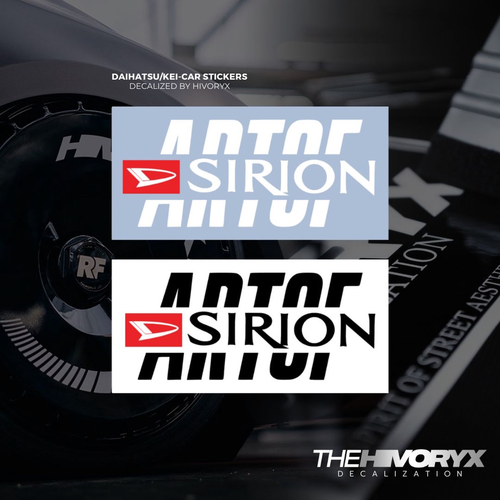 ART OF SIRONDAIHATSU/TOYOTA/KEI CAR/KCAR CAR DECAL AUTOMOTIVE DIE-CUT สติ๊กเกอร์ไวนิล – HIVORYX