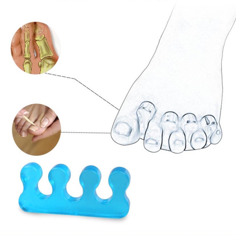 2 ชิ้น ซิลิโคนนุ่ม เล็บเท้า แยกนิ้วเท้า แก้ไข ยืดหยุ่น นิ้วเท้า สเปเซอร์ ยืด เครื่องมือ - รูปที่ 2