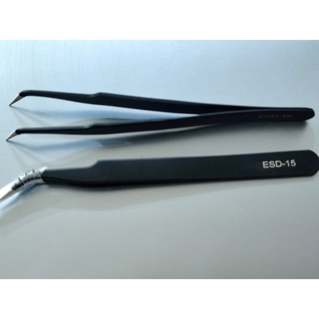 Blunt Straight Tweezer แหนบ ESD-15 ESD15 ESD 15 แหนบคล้าย VETUS