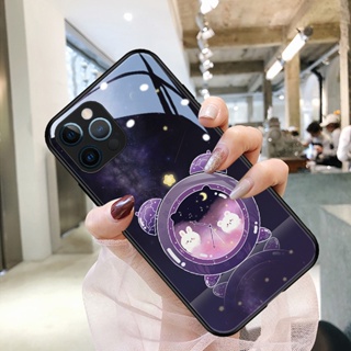 Dmy เคสกระจกนิรภัย สําหรับ iPhone 13 12 mini 14 Pro max 11 XS max XR X 7 plus 8 6 6s plus