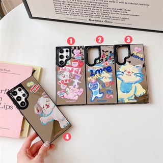 Samsung S23 Ultra S23 Plus S22 Ultra 5G NEW Mirror Case【LOVE PEACE】All-Inclusive Protection Shockproof Creativity Casing for Samsung Galaxy Cover