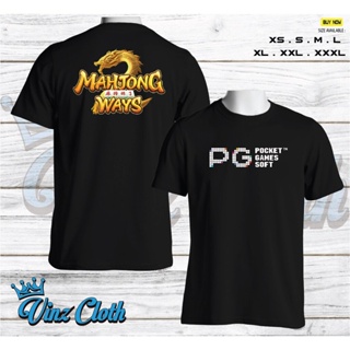 เสื้ 2023เสื้อยืดพิมพ์ลายพรีเมี่ยม ใหม่ เสื้อยืด พิมพ์ลาย PG Mahjong Pocket Games คุณภาพดีS-5XLS-5XL