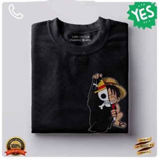 Chibi Luffy - Mini Print Pocket Tshirt Unisex_03